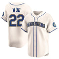 Elroe S.Mariners #22 Bryan Woo Player Cream Home Limited Stitched Jerseys