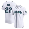 Elroe S.Mariners #22 Bryan Woo Player White Home Limited Elite Stitched Jerseys