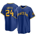 Elroe S.Mariners #24 Ken Griffey Jr Player Royal City Connect Home Game Stitched Jerseys