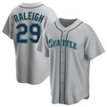 Elroe S.Mariners #29 Cal Raleigh Player Gray Home Game Stitched Jerseys