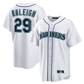 Elroe S.Mariners #29 Cal Raleigh Player White Home Game Stitched Jerseys