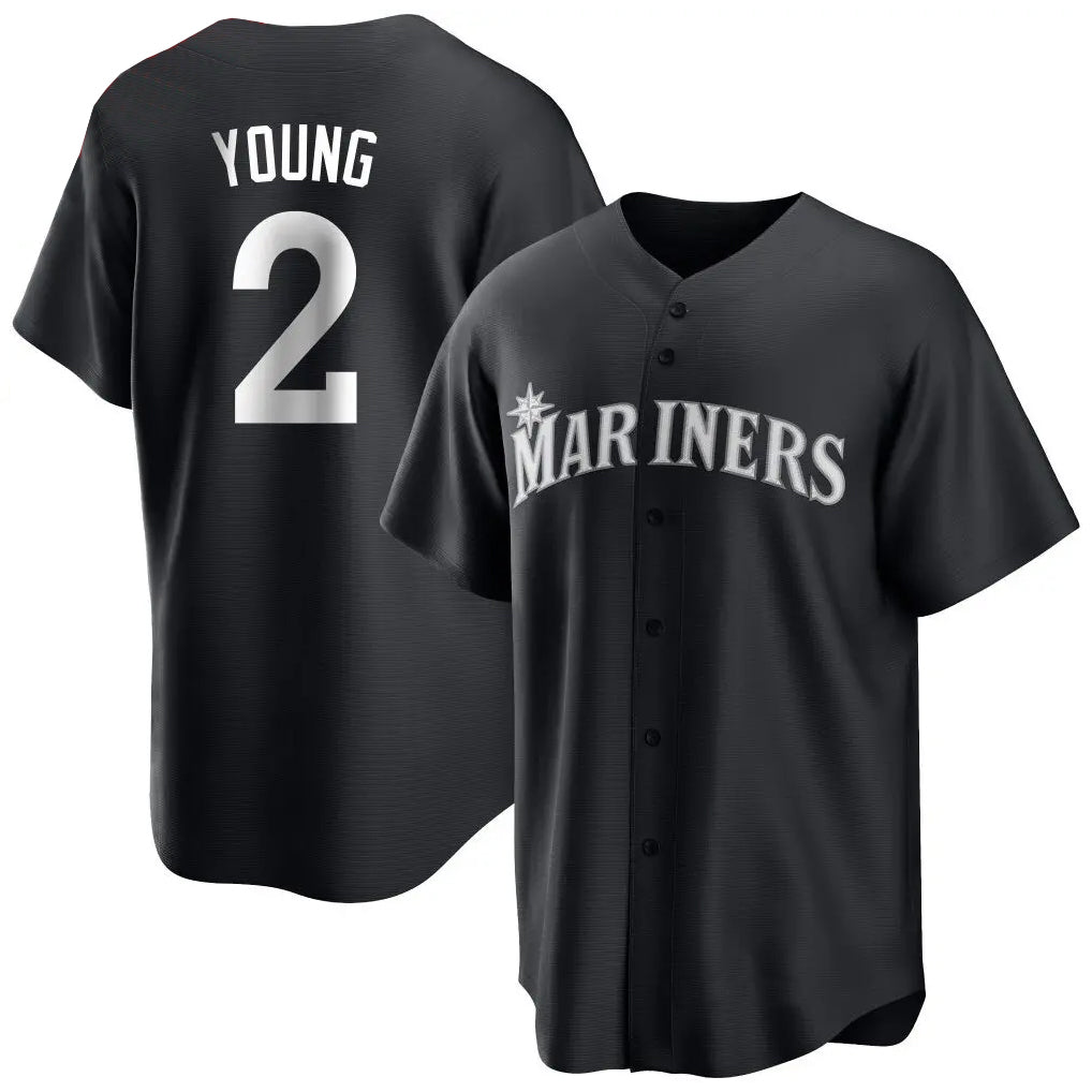 Elroe S.Mariners #2 Cole Young Player Black Home Limited Stitched Jerseys