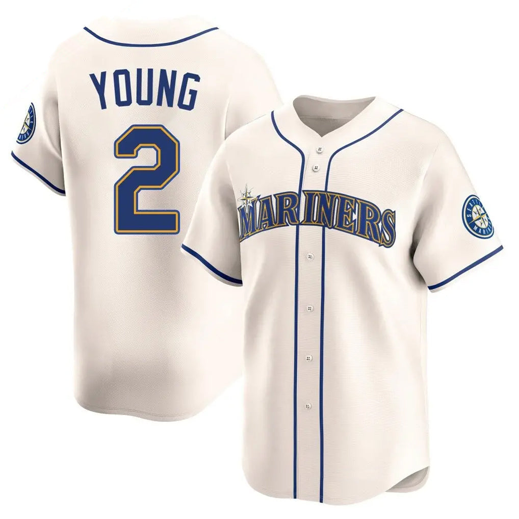 Elroe S.Mariners #2 Cole Young Player Cream Home Limited Stitched Jerseys