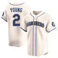 Elroe S.Mariners #2 Cole Young Player Cream Home Limited Stitched Jerseys