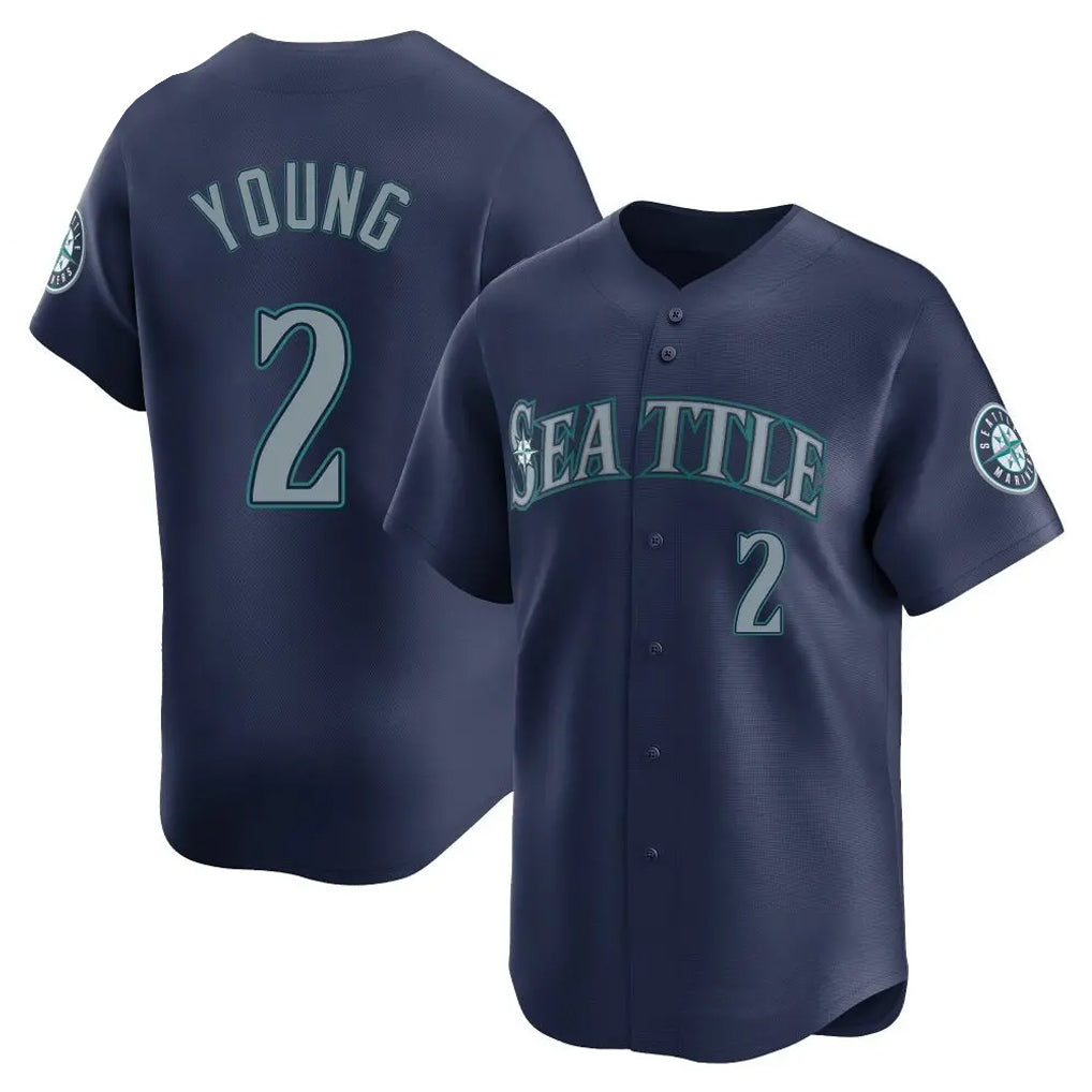 Elroe S.Mariners #2 Cole Young Player Navy Home Limited Stitched Jerseys