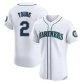 Elroe S.Mariners #2 Cole Young Player White Home Limited Elite Stitched Jerseys