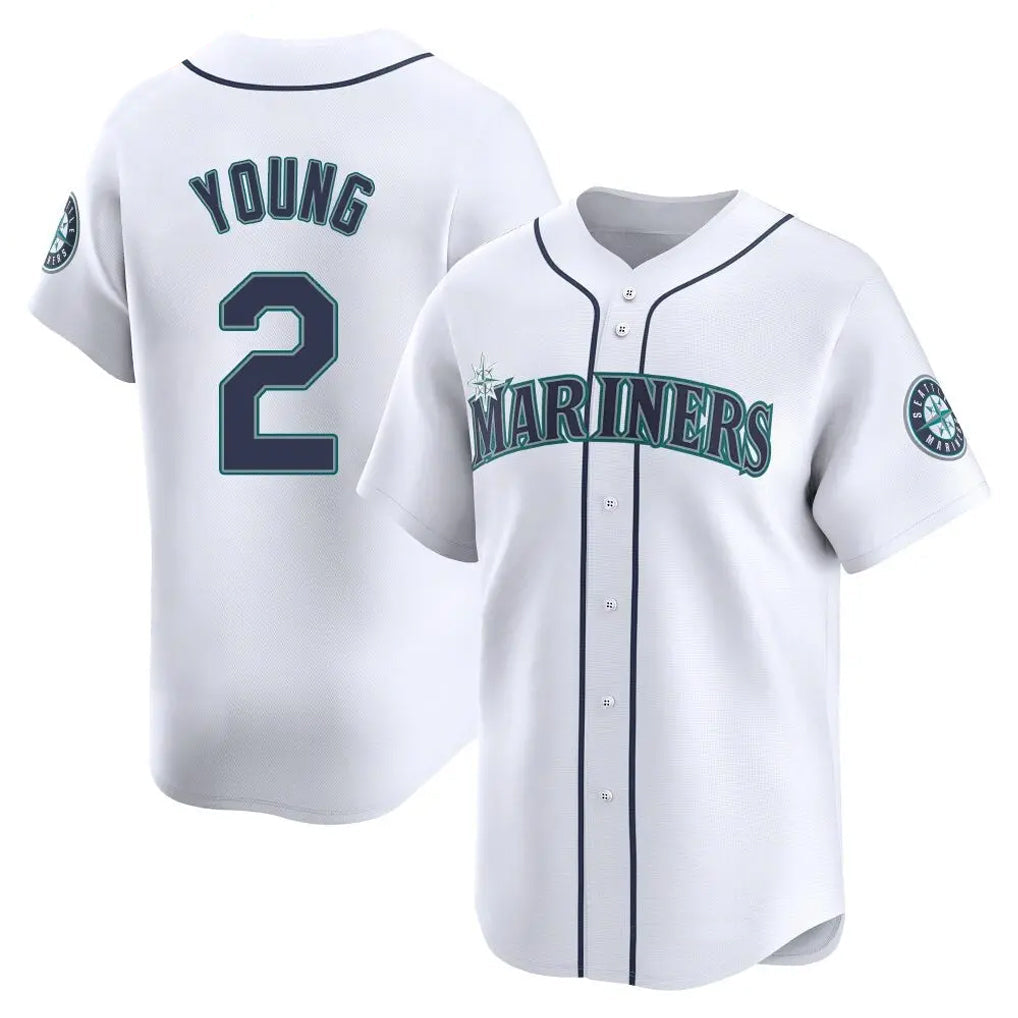 Elroe S.Mariners #2 Cole Young Player White Home Limited Stitched Jerseys