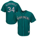Elroe S.Mariners #34 Felix Hernandez Player Teal Majestic Cool Base Limited Stitched Jerseys