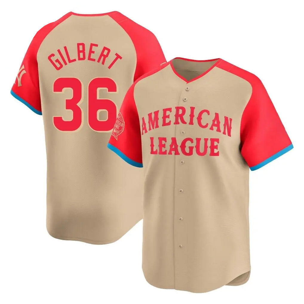 Elroe S.Mariners #36 Logan Gilbert Player Cream American League All-Star Limited Game Stitched Jerseys