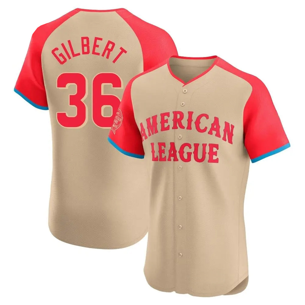 Elroe S.Mariners #36 Logan Gilbert Player Cream American League All-Star Limited Home Elite Stitched Jerseys