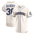 Elroe S.Mariners #36 Logan Gilbert Player Cream Home Limited Elite Stitched Jerseys