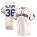 Elroe S.Mariners #36 Logan Gilbert Player Cream Home Limited Stitched Jerseys