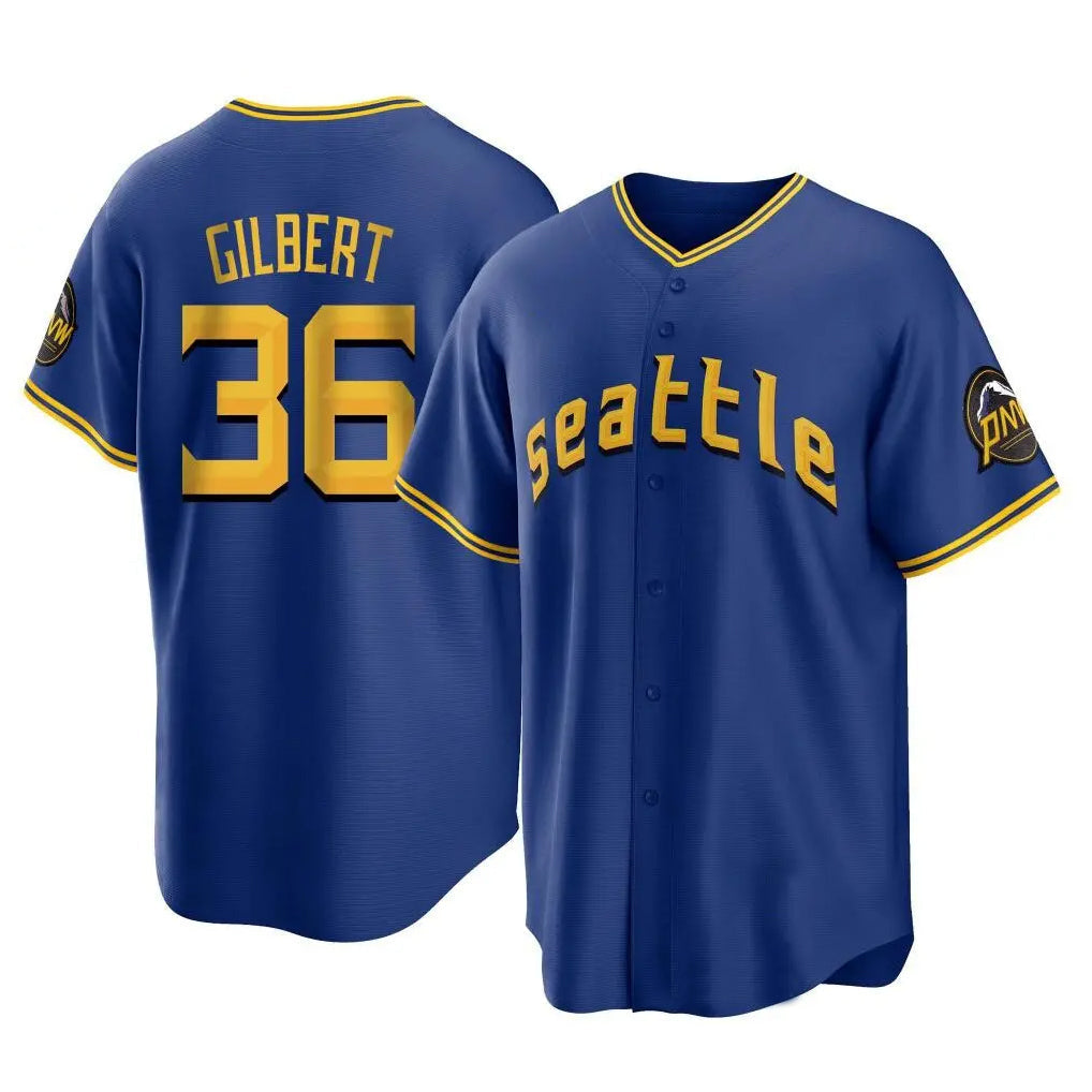 Elroe S.Mariners #36 Logan Gilbert Player Royal City Connect Home Game Stitched Jerseys