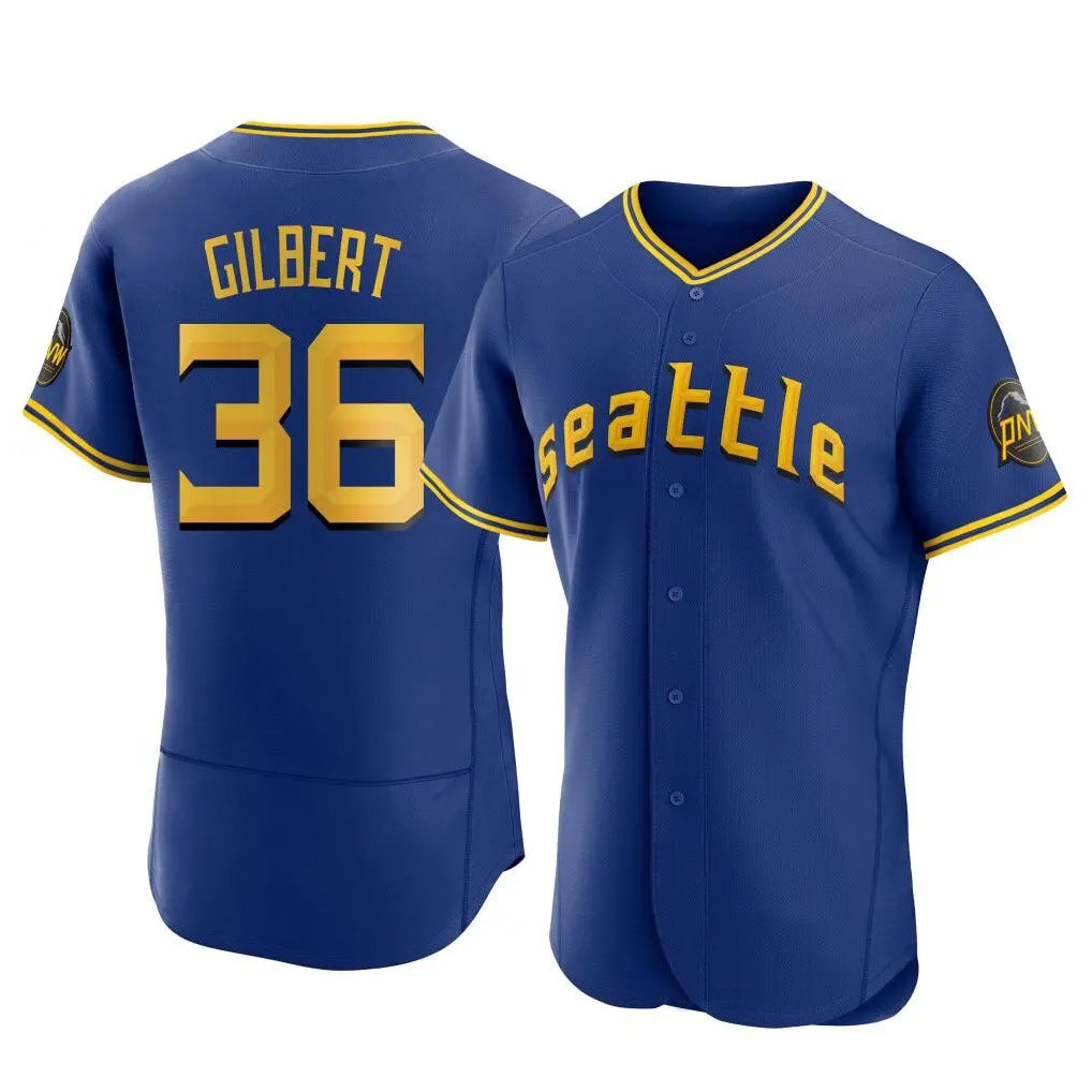Elroe S.Mariners #36 Logan Gilbert Player Royal City Connect Home Limited Elite Stitched Jerseys