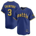 Elroe S.Mariners #3 J.P. Crawford Player Royal City Connect Home Limited Stitched Jerseys