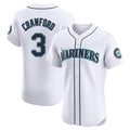 Elroe S.Mariners #3 J.P. Crawford Player White Home Limited Elite Stitched Jerseys