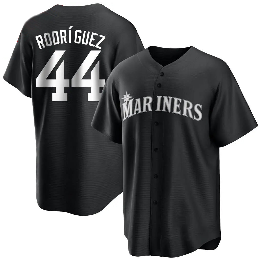 Elroe S.Mariners #44 Julio Rodriguez Player Black Home Limited Stitched Jerseys
