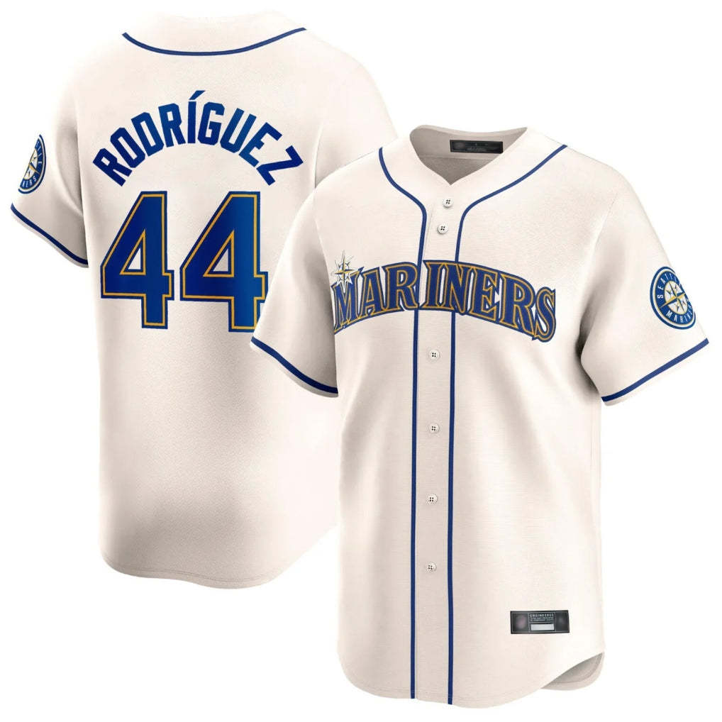 Elroe S.Mariners #44 Julio Rodriguez Player Cream Home Limited Stitched Jerseys