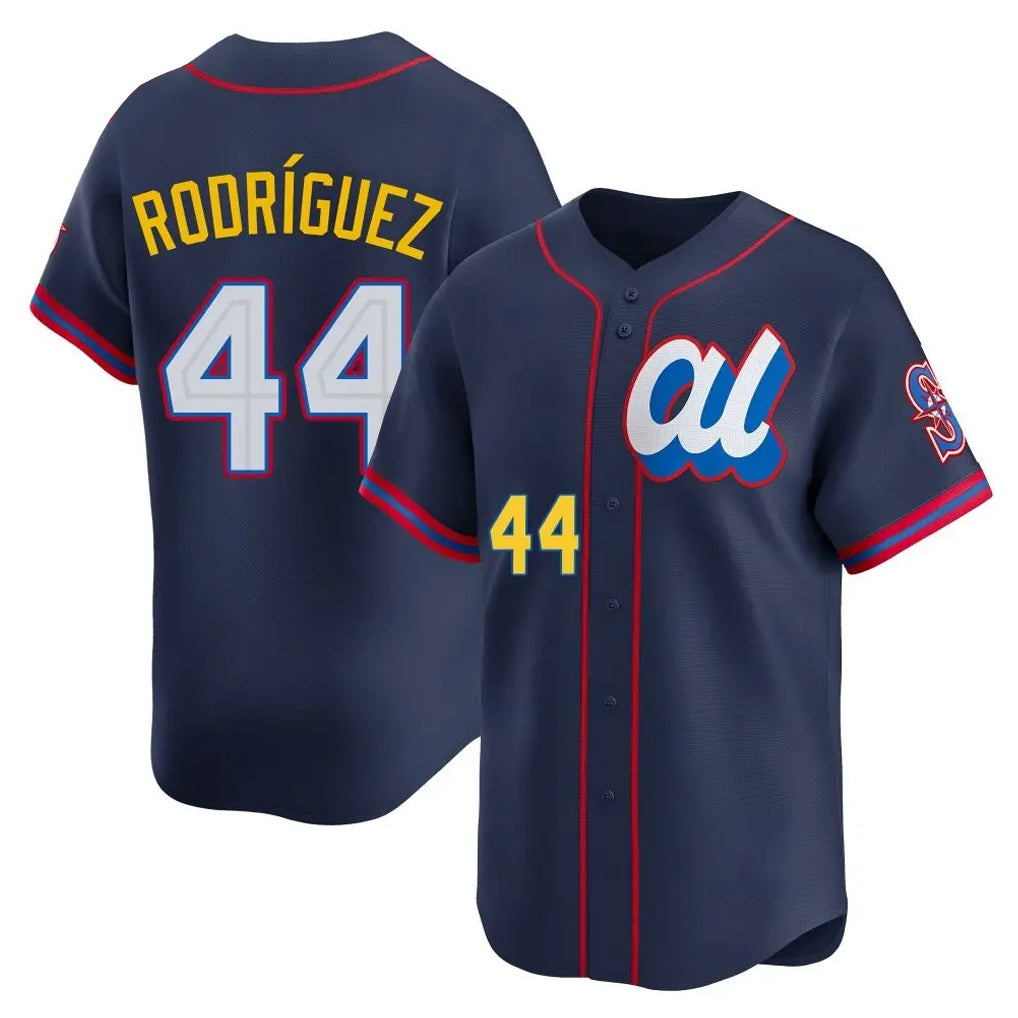 Elroe S.Mariners #44 Julio Rodriguez Player Navy American League All-Star Edition Limited Stitched Jerseys
