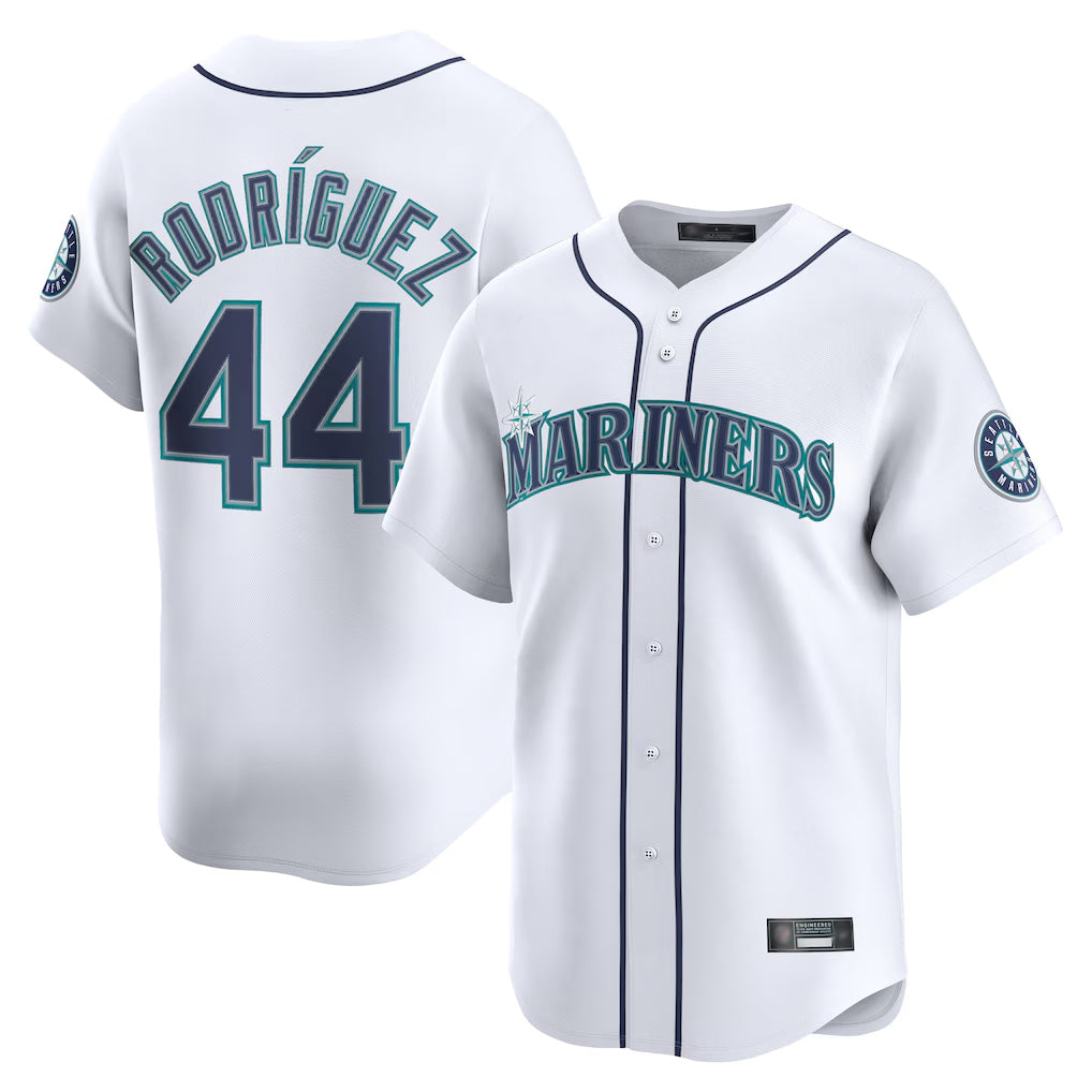 Elroe S.Mariners #44 Julio Rodriguez Player White Home Limited Stitched Jerseys
