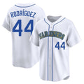 Elroe S.Mariners #44 Julio Rodriguez Player White Pitch Fashion Game Stitched Jerseys