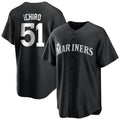 Elroe S.Mariners #51 Ichiro Suzuki Player Black Home Limited Stitched Jerseys