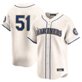 Elroe S.Mariners #51 Ichiro Suzuki Player Cream Home Limited Stitched Jerseys