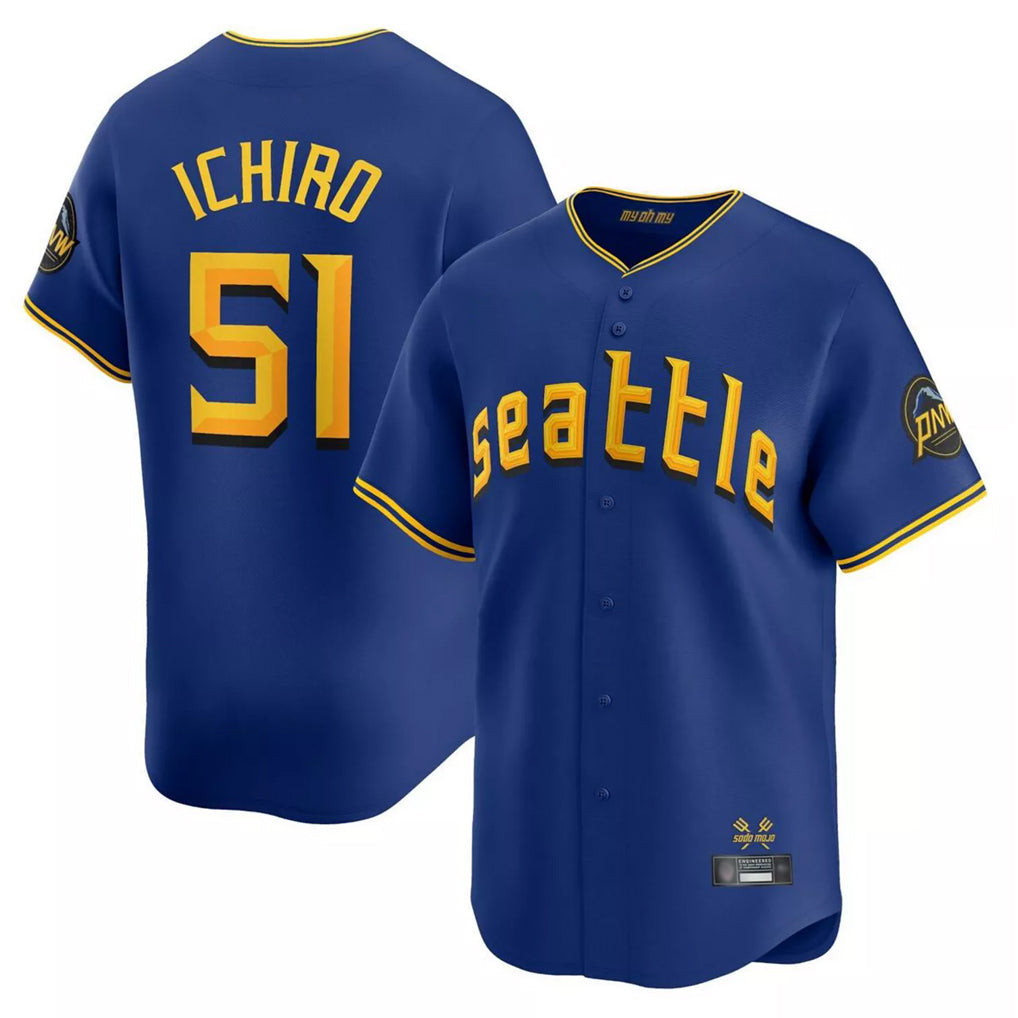 Elroe S.Mariners #51 Ichiro Suzuki Player Royal City Connect Home Limited Stitched Jerseys