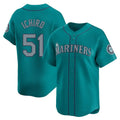 Elroe S.Mariners #51 Ichiro Suzuki Player Teal Home Limited Stitched Jerseys