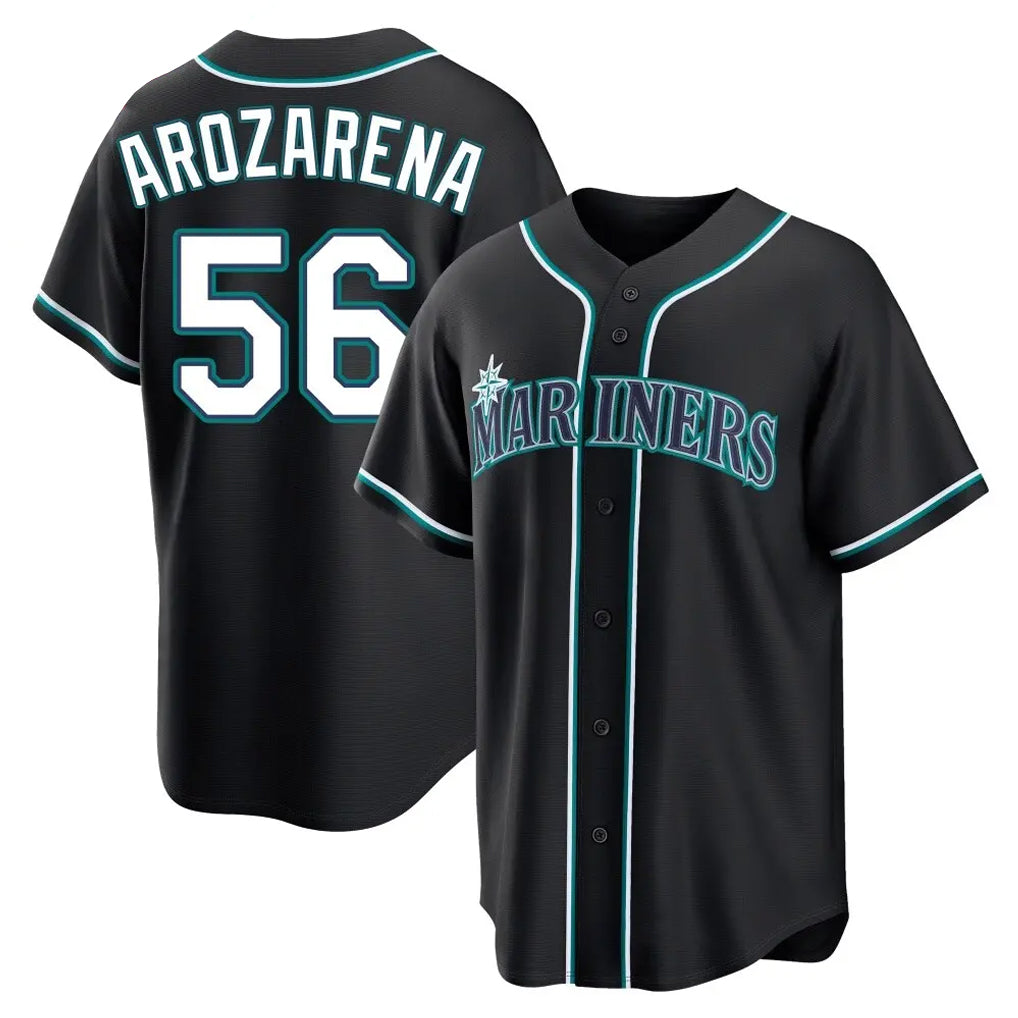 Elroe S.Mariners #56 Randy Arozarena Player Black Fashion Home Limited Stitched Jerseys