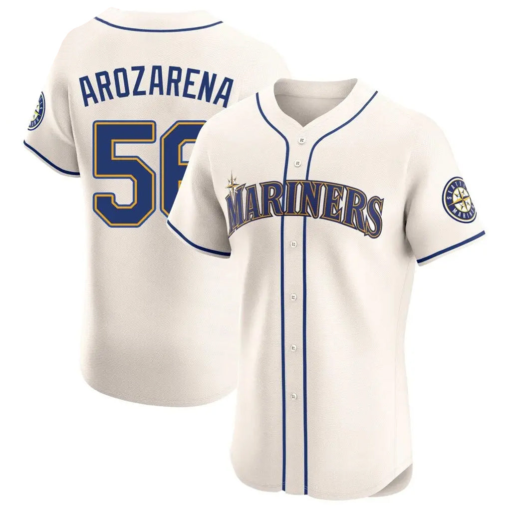 Elroe S.Mariners #56 Randy Arozarena Player Cream Home Limited Elite Stitched Jerseys