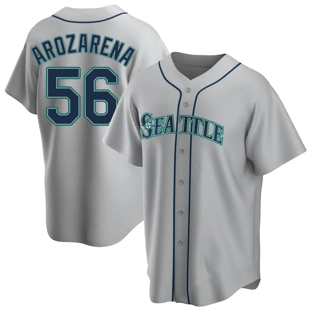 Elroe S.Mariners #56 Randy Arozarena Player Gray Home Game Stitched Jerseys