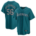 Elroe S.Mariners #56 Randy Arozarena Player Teal Home Game Stitched Jerseys
