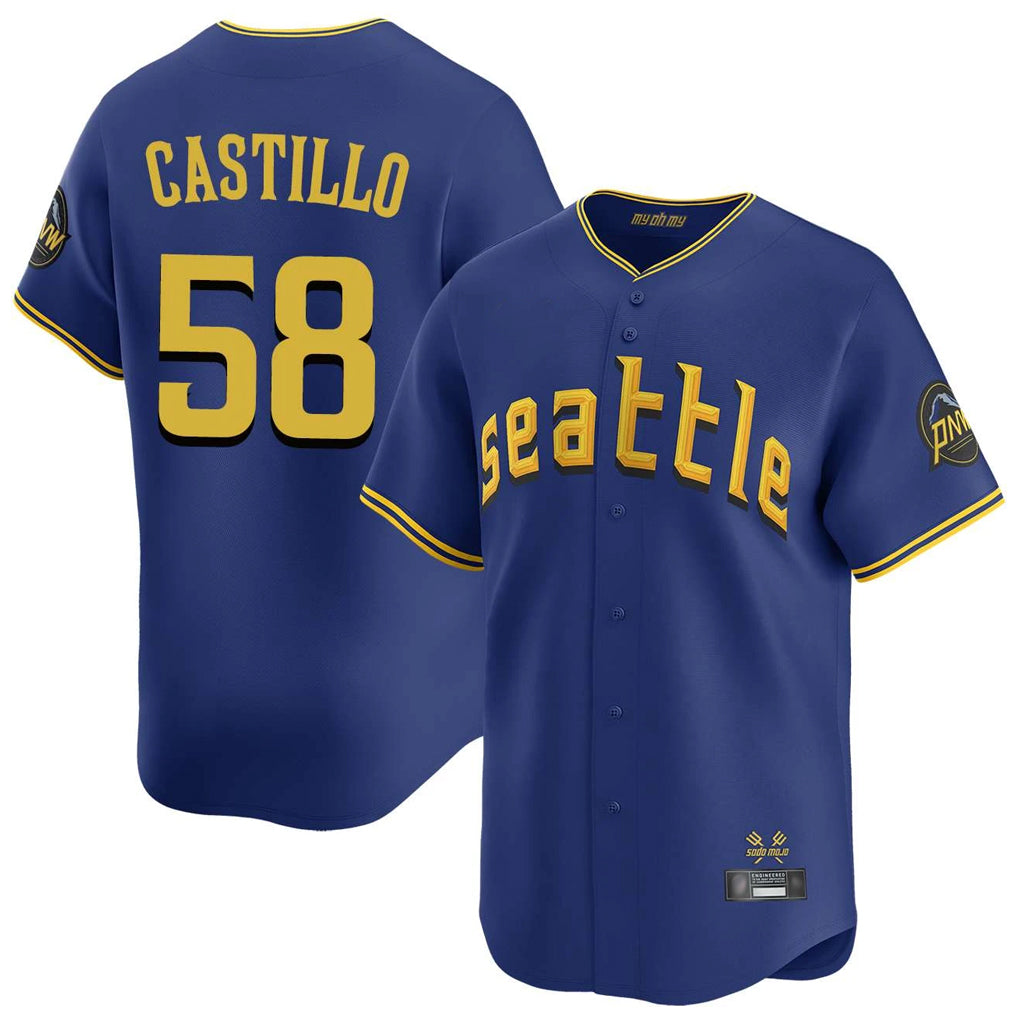 Elroe S.Mariners #58 Luis Castillo Player Royal City Connect Home Limited Stitched Jerseys