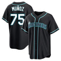 Elroe S.Mariners #75 Andres Munoz Player Black Fashion Home Limited Stitched Jerseys
