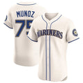 Elroe S.Mariners #75 Andres Munoz Player Cream Home Limited Elite Stitched Jerseys