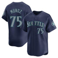 Elroe S.Mariners #75 Andres Munoz Player Navy Home Limited Stitched Jerseys