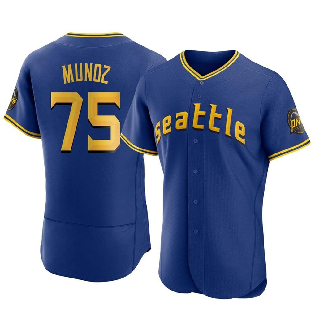 Elroe S.Mariners #75 Andres Munoz Player Royal City Connect Home Limited Elite Stitched Jerseys