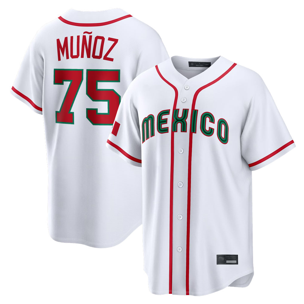 Elroe S.Mariners #75 Andres Munoz Player White 2026 World Classic Home Limited Stitched Jerseys