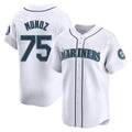 Elroe S.Mariners #75 Andres Munoz Player White Home Limited Stitched Jerseys