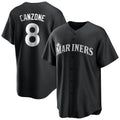 Elroe S.Mariners #8 Dominic Canzone Player Black Home Limited Stitched Jerseys