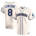 Elroe S.Mariners #8 Dominic Canzone Player Cream Home Limited Stitched Jerseys