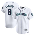 Elroe S.Mariners #8 Dominic Canzone Player White Home Limited Stitched Jerseys
