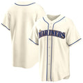 Elroe S.Mariners Blank Player Cream Home Game Stitched Jerseys