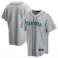 Elroe S.Mariners Blank Player Gray Home Game Stitched Jerseys