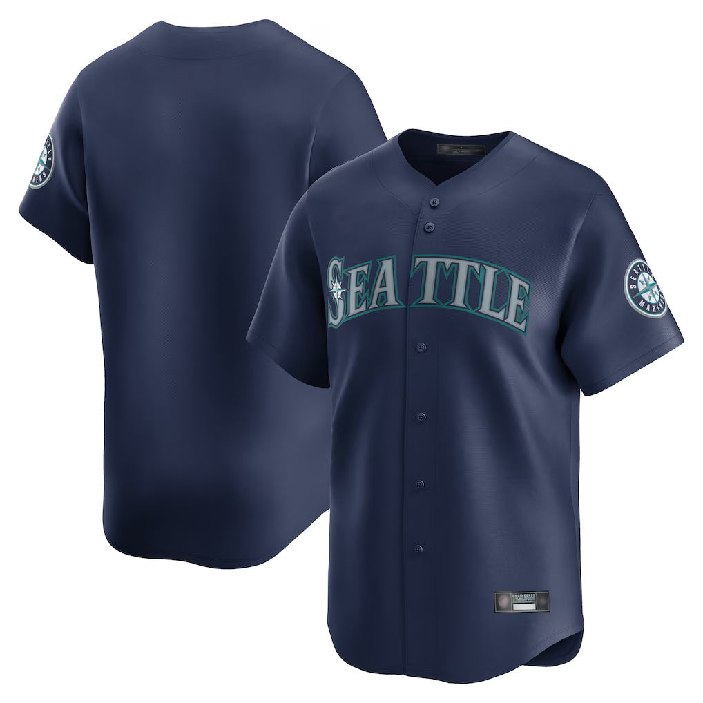 Elroe S.Mariners Blank Player Navy Home Limited Stitched Jerseys