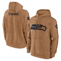 Elroe S.Seahawks Brown Limited Salute to Service Pullover Hoodies Game Blank Player Stitched Jerseys