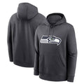 Elroe S.Seahawks Gray LOGO Pullover Hoodies Game Blank Player Stitched Jerseys