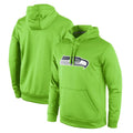 Elroe S.Seahawks Green LOGO Pullover Hoodies Game Blank Player Stitched Jerseys