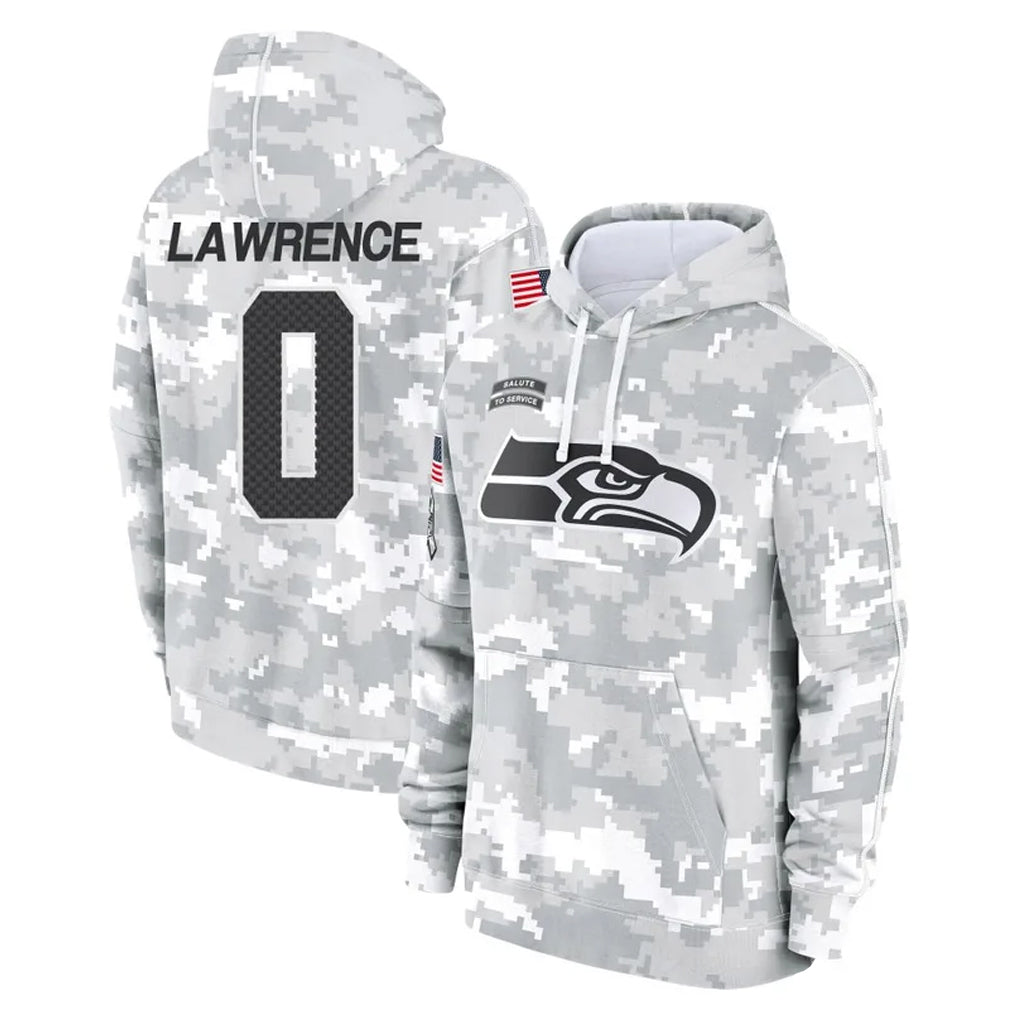 Elroe S.Seahawks #0 DeMarcus Lawrence Player Arctic Camo Limited Salute to Service Pullover Hoodies Game Stitched Jerseys